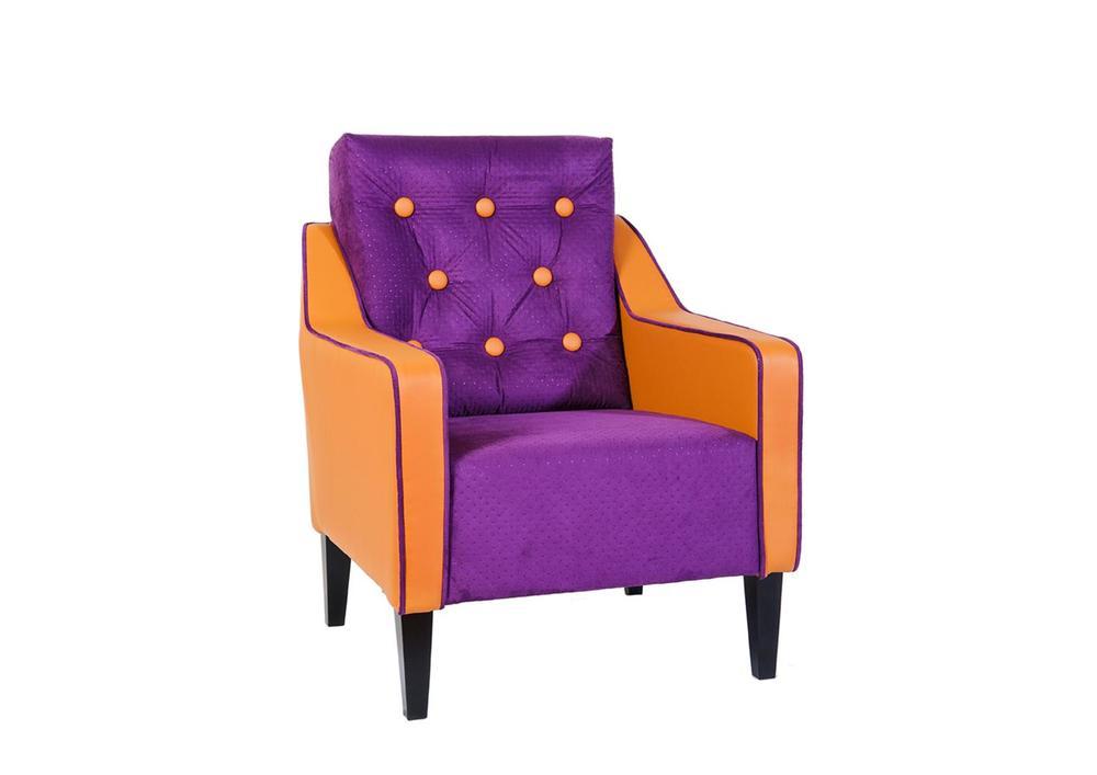 Fauteuil contemporain tissus unis/motif 2