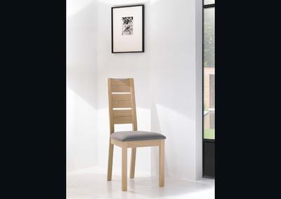 Chaise chene massif 3 barettes larges