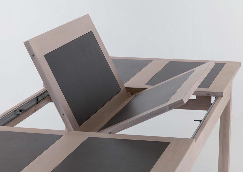 Table en chêne massif avec céramique sur plateau 3