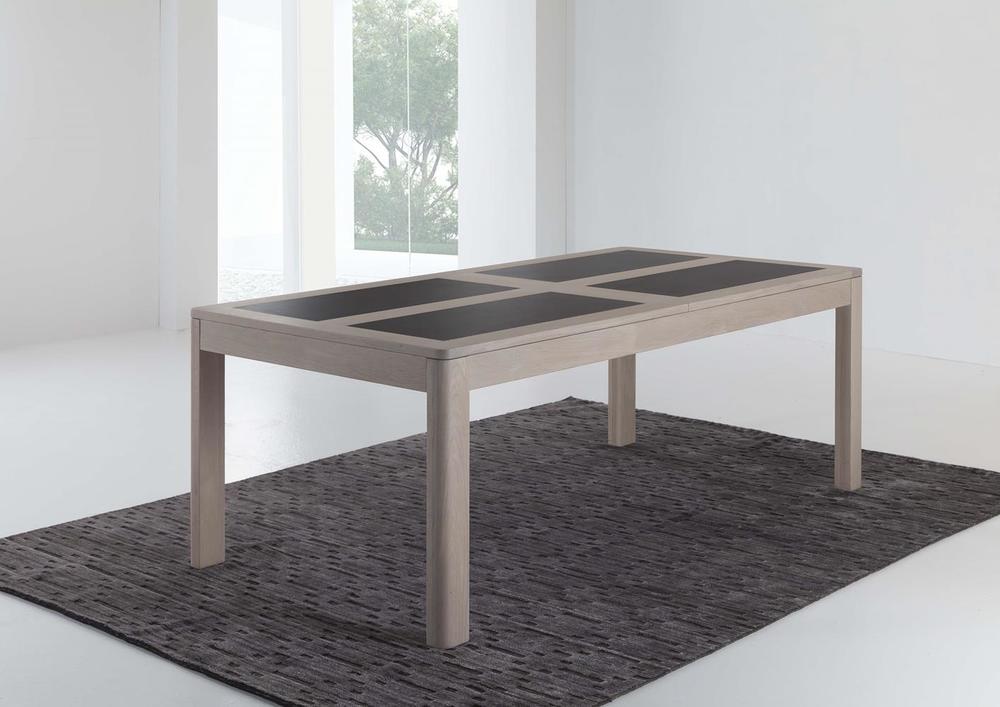 Table en chêne massif avec céramique sur plateau 1