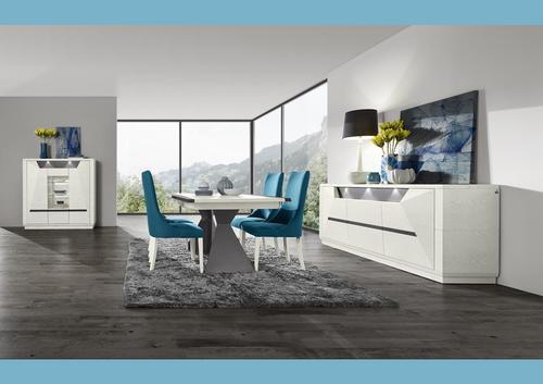 Vitrine 2 portes pointe de diamant, 1 tiroir en chêne