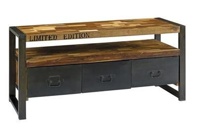 Meuble TV de style industriel 3 tiroirs