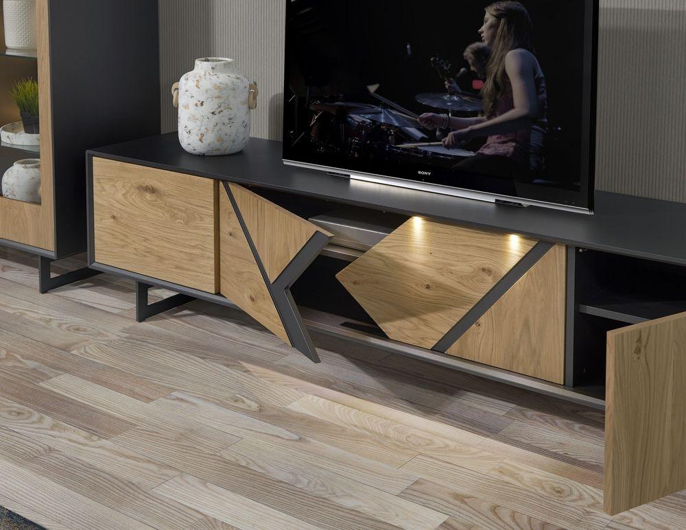 Meuble TV élégant et chic avec 4 portes 2