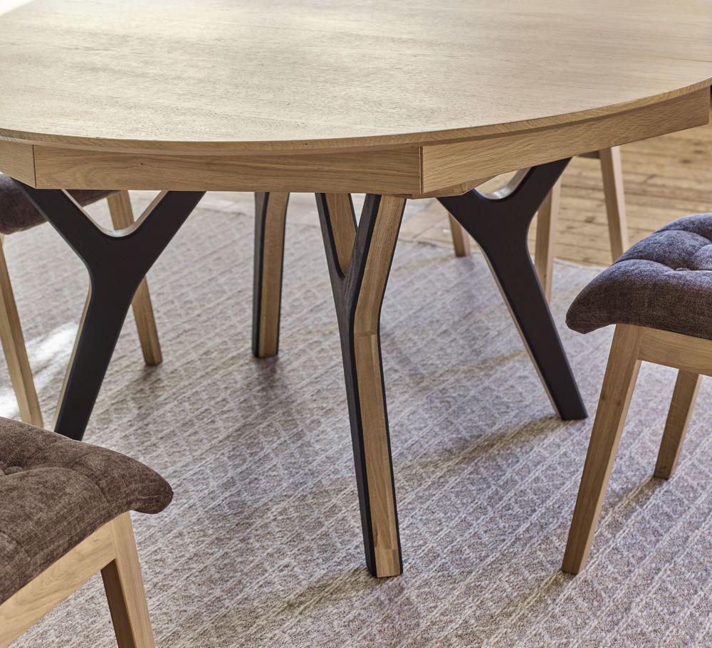 Table ronde extensible au piètement original 2