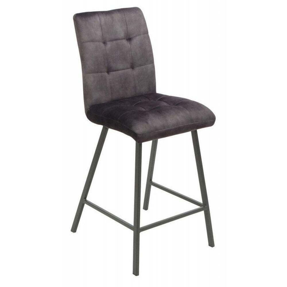 Tabouret de bar aspect velours 2