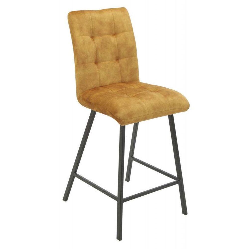 Tabouret de bar aspect velours 4