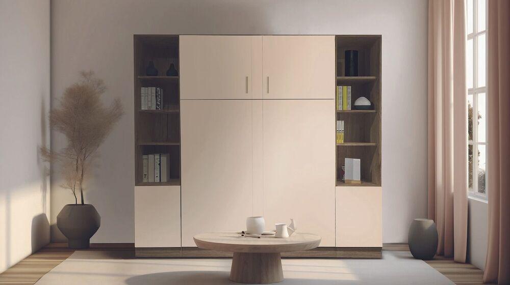 Lit relevable avec option colonne de rangement  2