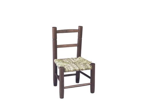 Jolie chaise enfant hêtre massif et assise en paille