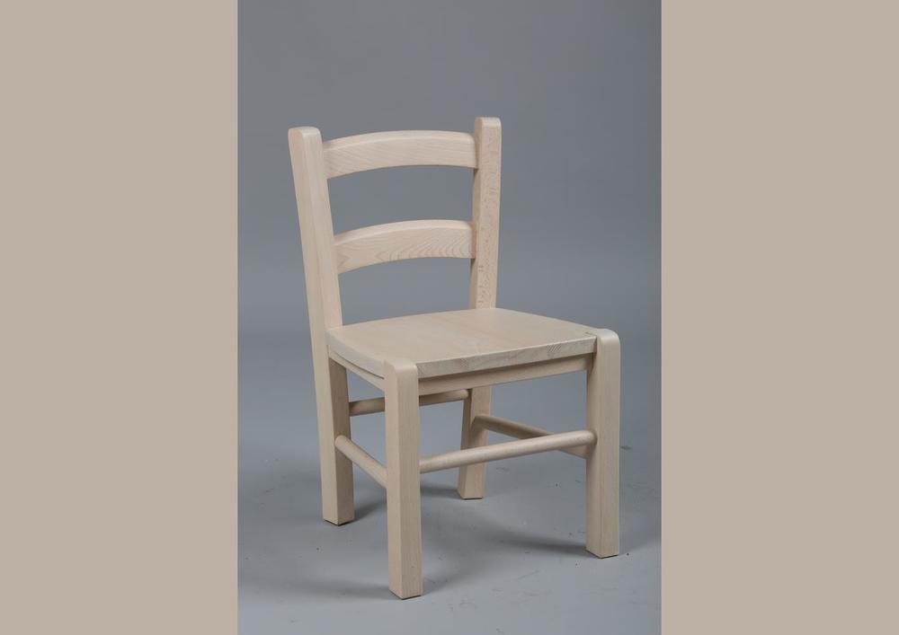 Chaise enfant hêtre massif teinte blanchie
