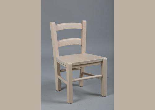 Chaise enfant hêtre massif teinte blanchie