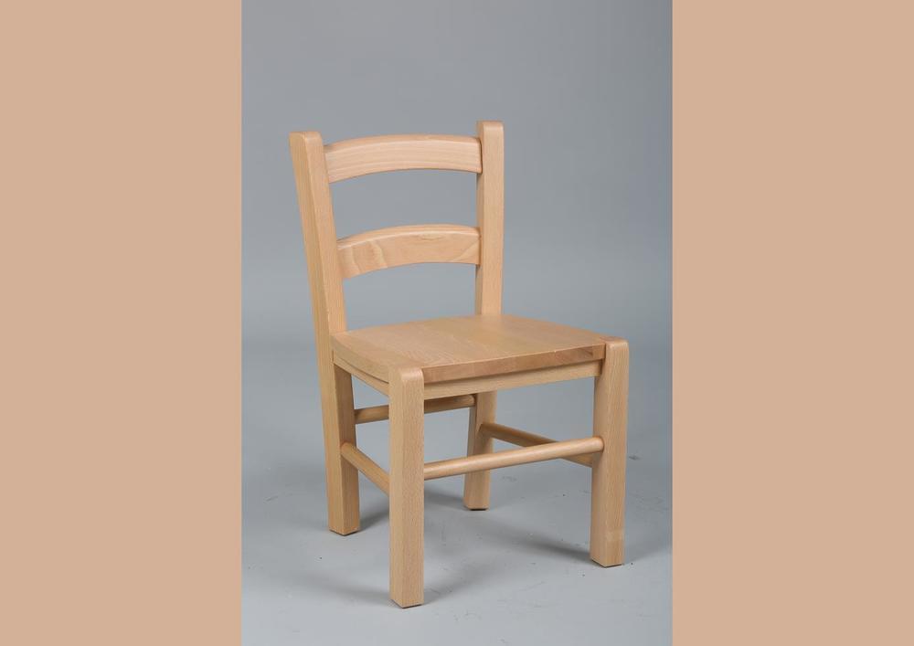 Chaise enfant hêtre massif teinte blanchie 3