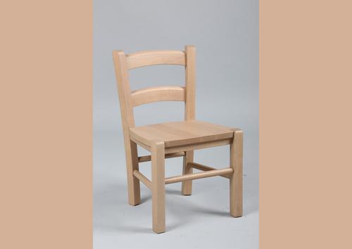 Chaise enfant hêtre massif teinte taupe