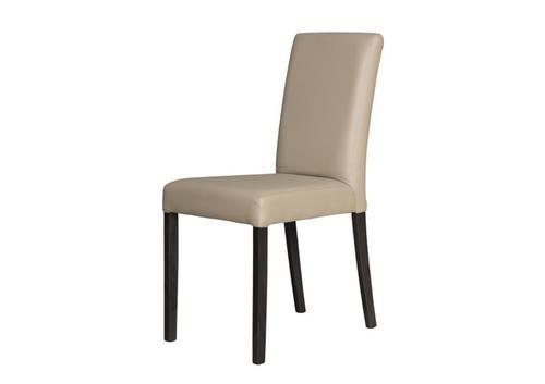 Chaise en PVC taupe pieds noirs