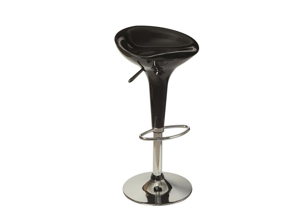 Tabouret moderne blanc pied chromé 2