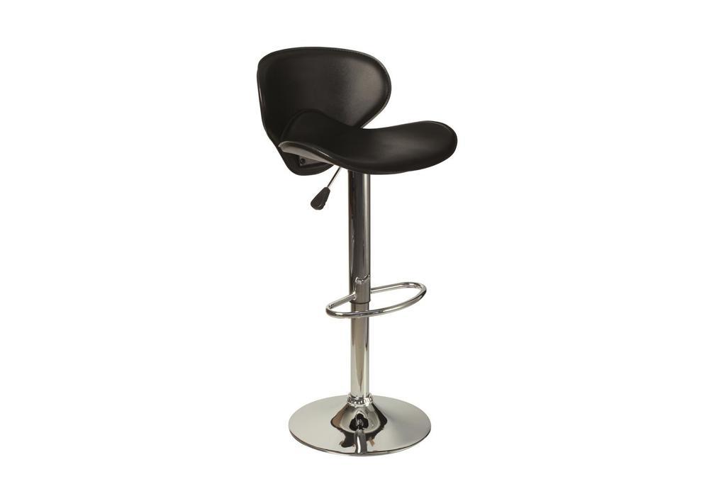 Tabouret de bar rouge pied acier chromé 2