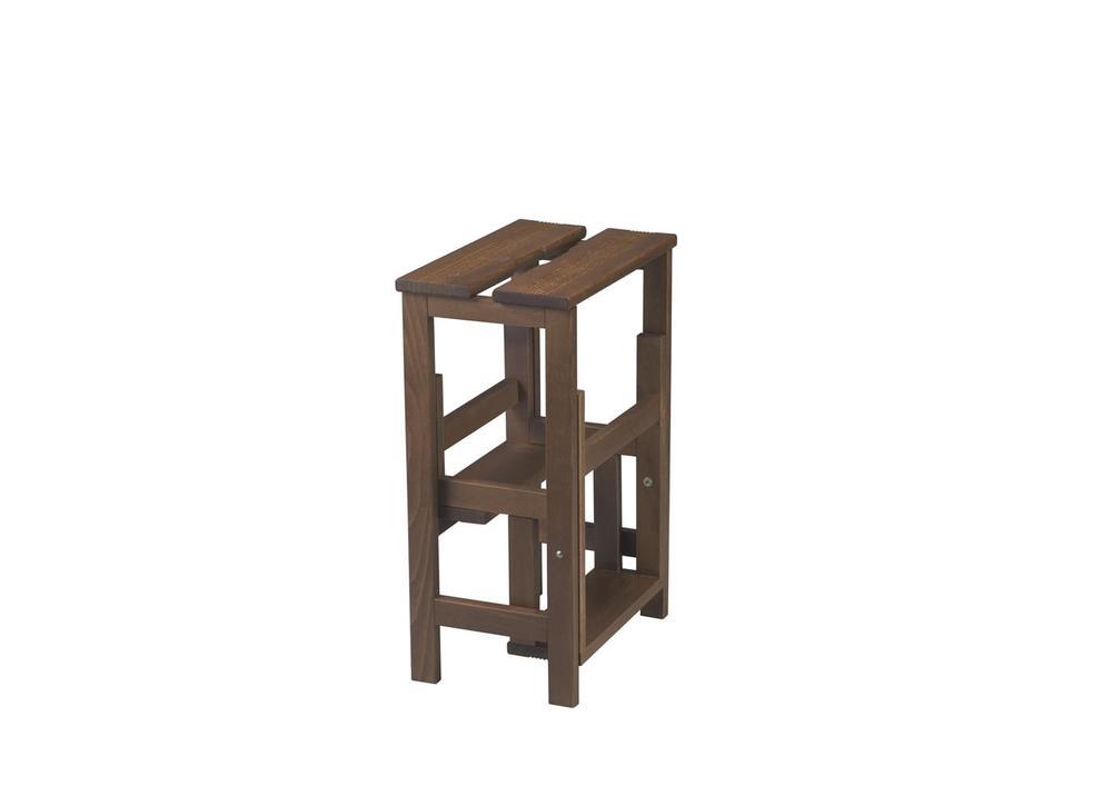 Tabouret escabeau en hêtre massif teinte naturel 2