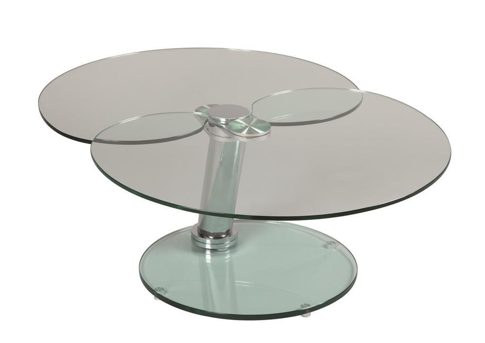 Table basse originale en verre trempé forme coeur 2