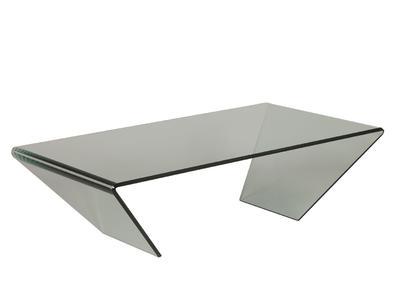 Table basse en verre contemporain forme originale