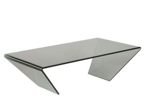 Table basse en verre contemporain forme originale