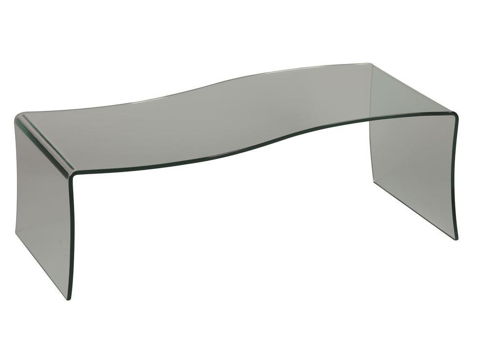 Table basse en verre formes galbées originales