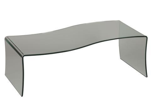 Table basse en verre formes galbées originales