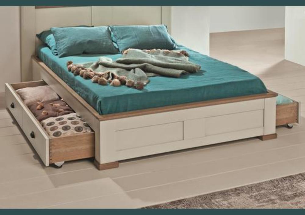 Lit 2 tiroirs en chêne massif couchage 140 ou 160 2