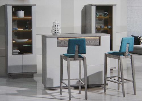 Elégante colonne 3 portes bois et laque