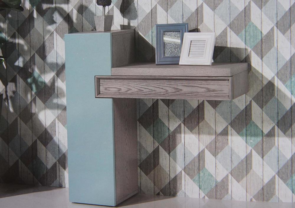 Console originale bois et laque 1 tiroir 1 porte 1