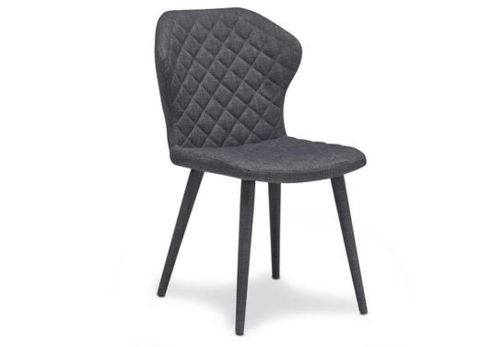 Chaise au tissus gris foncé