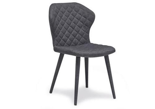 Chaise au tissus gris foncé