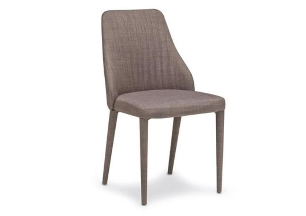 Chaise au tissus beige foncé 1