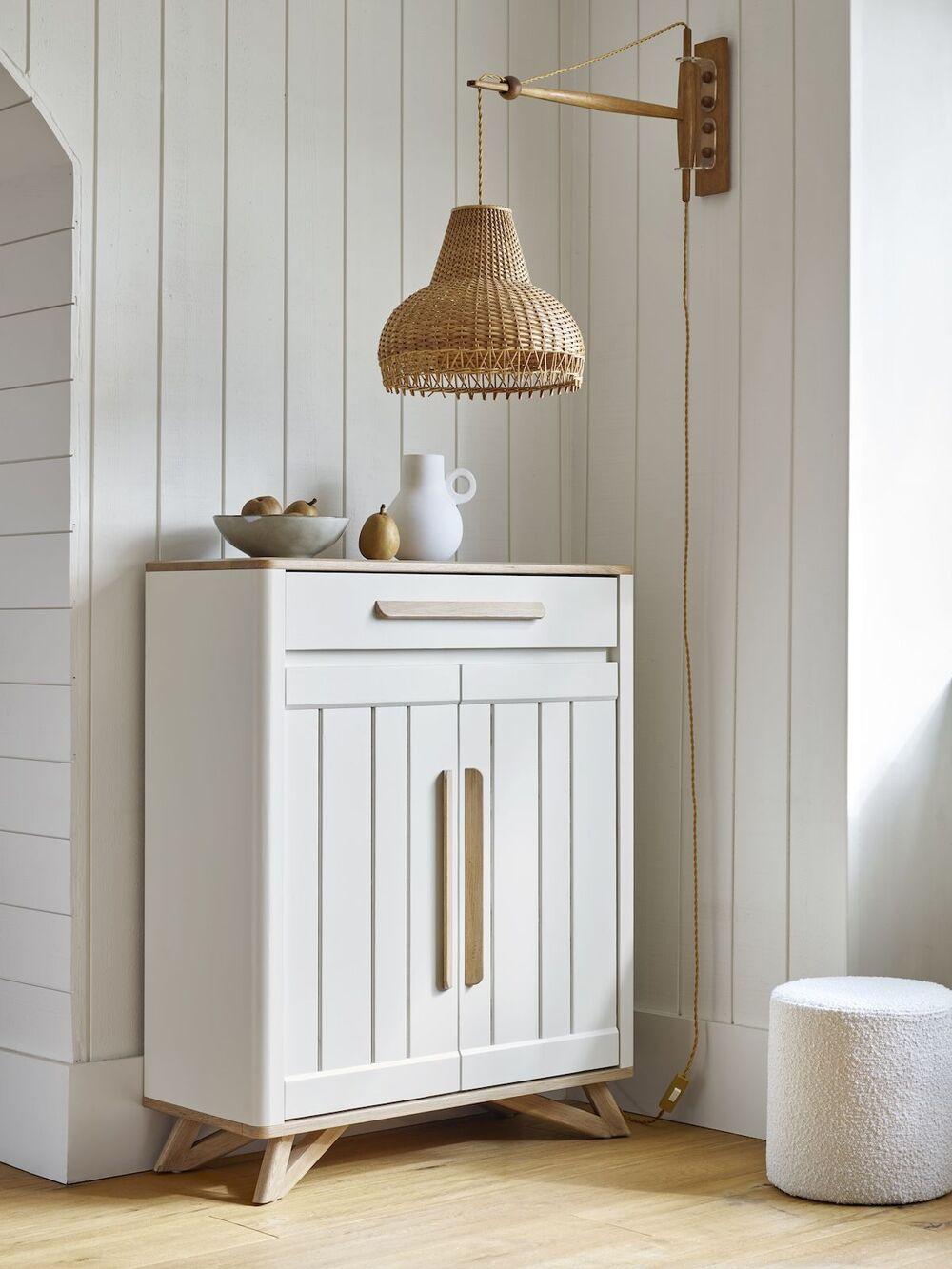 Elégant meuble d'entrée haut 2 portes 