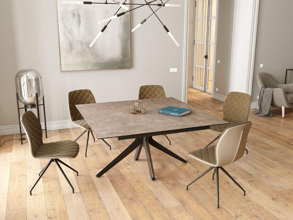 Table en céramique extensible carré 2