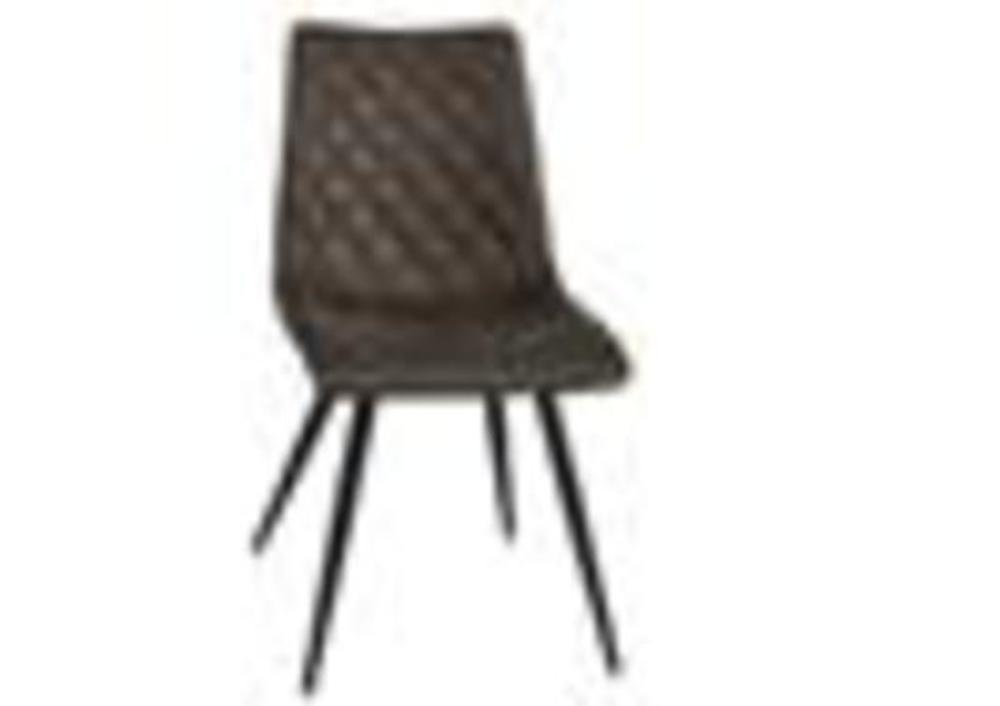 Chaises en tissus capitonnées et pied métal gris ou kaki 3