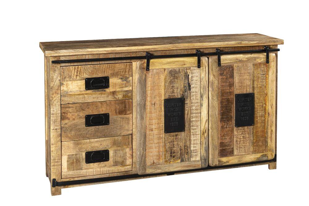 Buffet 3 tiroirs 2 portes style indus 