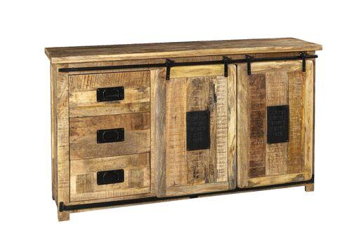 Buffet 3 tiroirs 2 portes style indus 