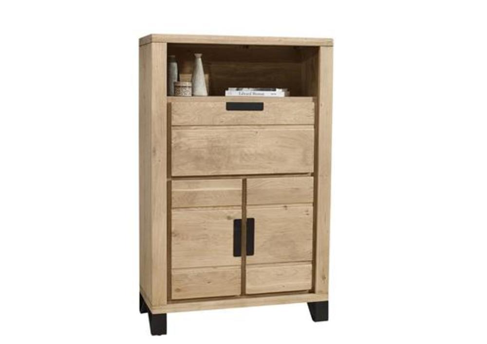 Secrétaire avec 2 portes, 1 abattant, 1 niche en chêne massif 2