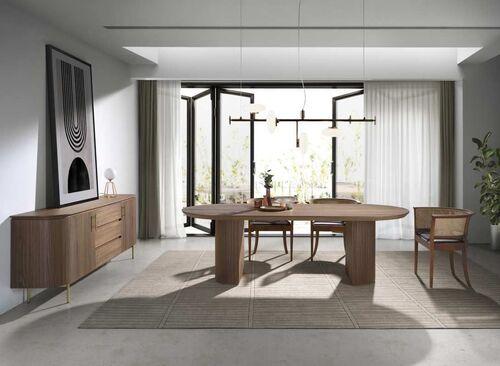 Table ovale en noyer pour 8 personnes 