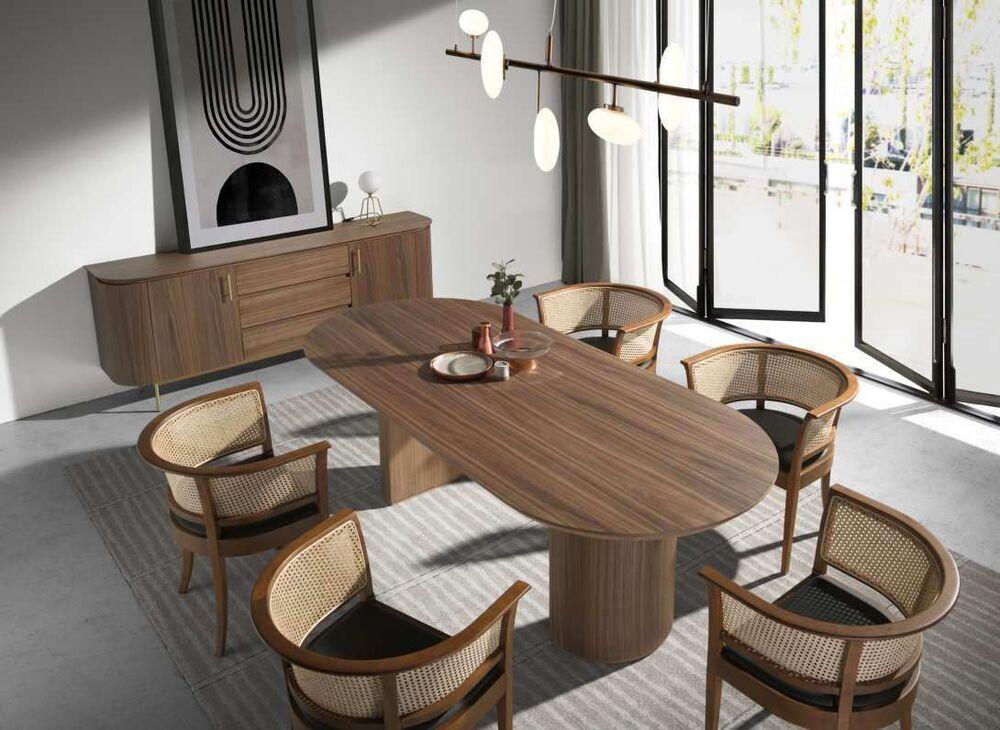 Table ovale en noyer pour 8 personnes  2