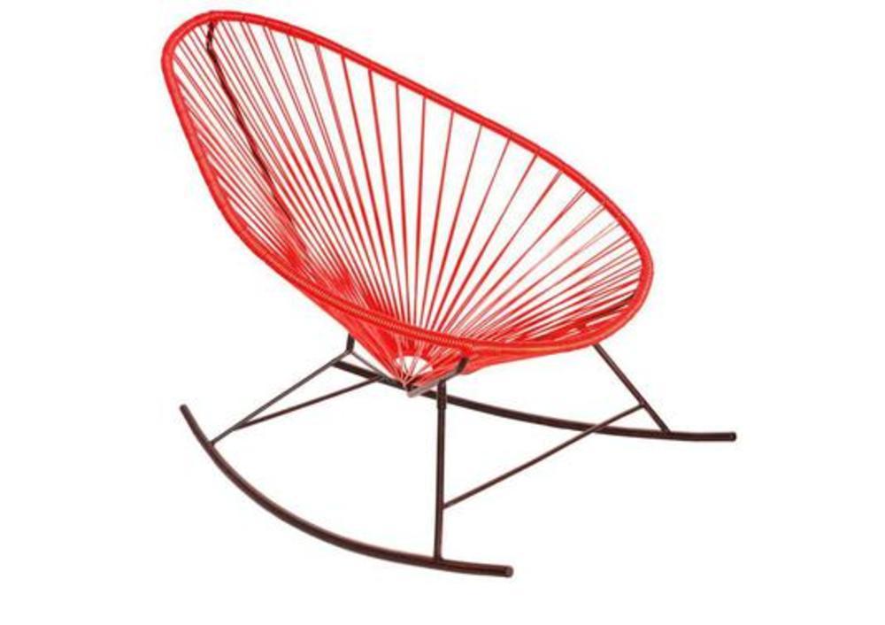 Fauteuil d'extérieur à bascule tressé