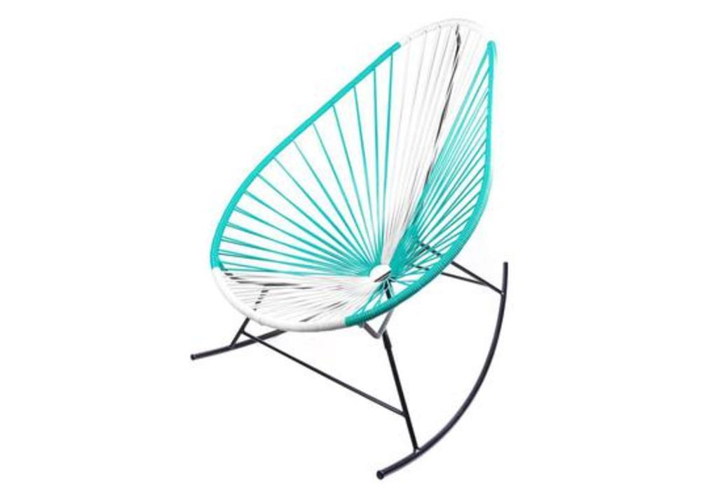 Fauteuil d'extérieur à bascule tressé 3