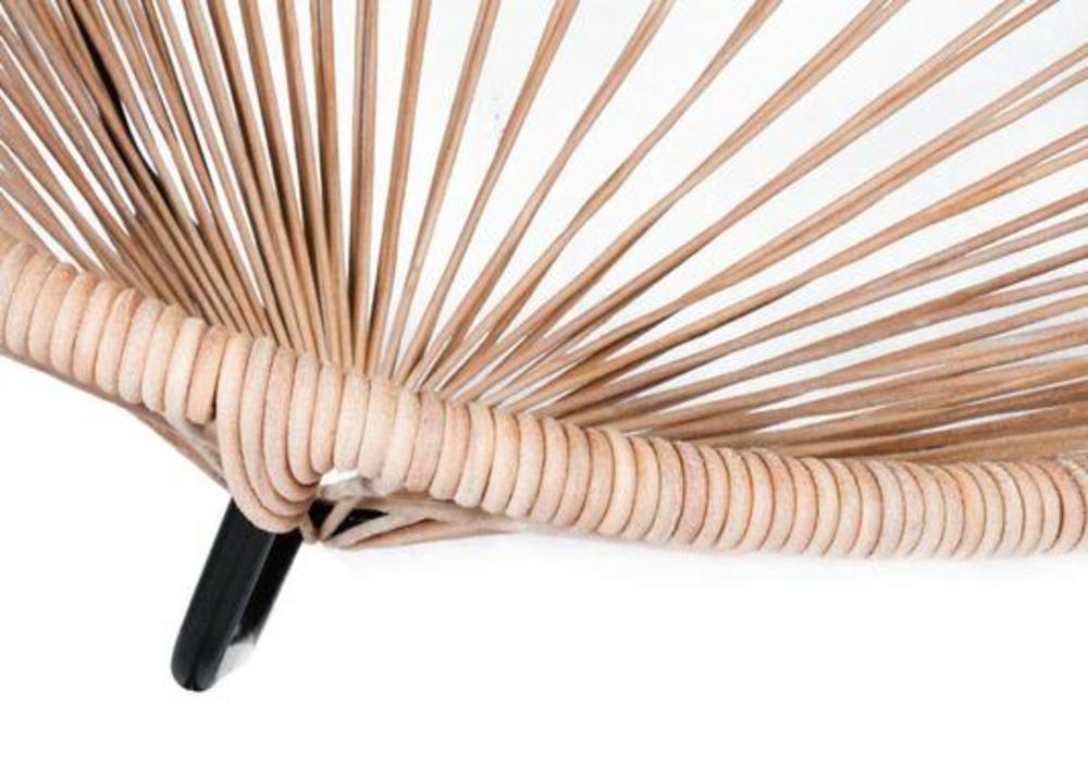 Fauteuil suspendu d'extérieur tressé en fibres naturelles 2