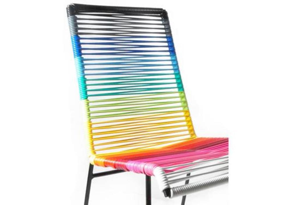 Chaise extérieure tressée avec accoudoirs légers 2