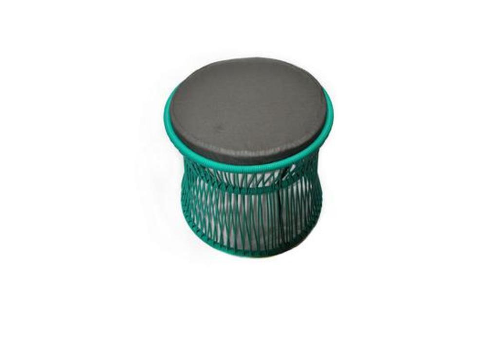 Petit pouf cylindrique avec coussin 2