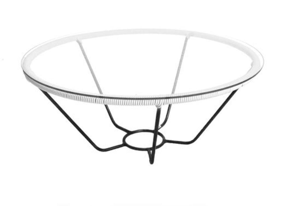 Table basse ronde d'extérieur avec dessus de verre 2