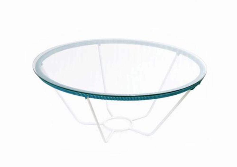 Table basse ronde d'extérieur avec dessus de verre 4