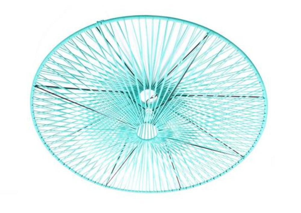 Plafonnier en acier et tressage