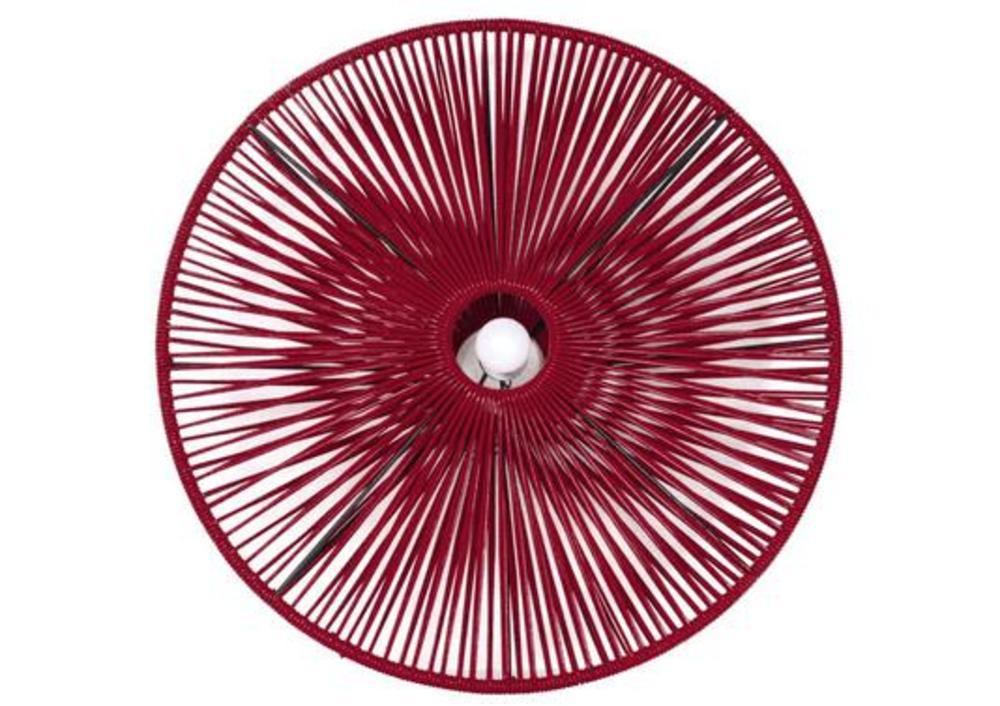 Plafonnier en acier et tressage 3