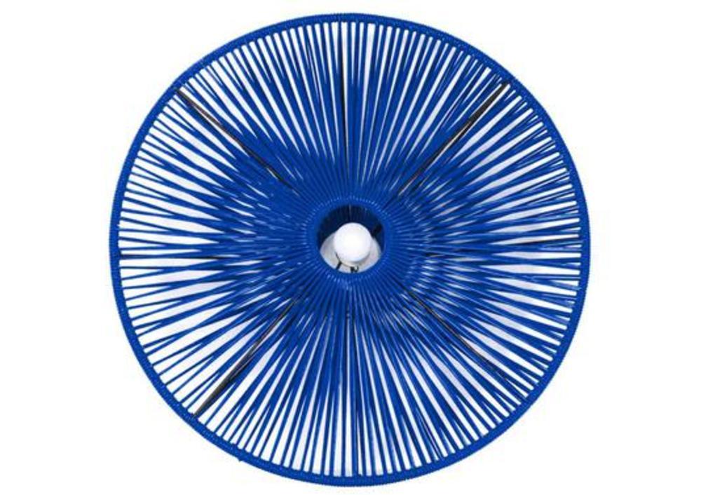 Plafonnier en acier et tressage 4