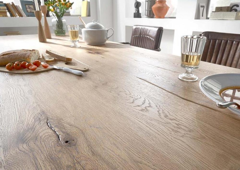 Table plateau bois finition chêne huilé 2